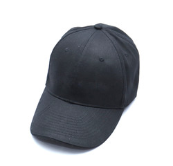 Baseball cap black with shadow templates, front views isolated on white background. Mock up. Front and side view