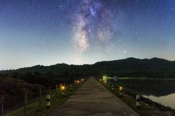 Wall Mural - into the dream with milky way galaxy.