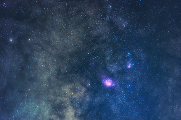 Wall Mural - detailed star on sky in milky way