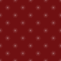 Aufkleber - Seamless christmas snow flake pattern. Trendy vector wallpaper. Christmas backdrop. Modern abstract pattern with snowflakes for print design. Seasonal nature background. Modern vector illustration.
