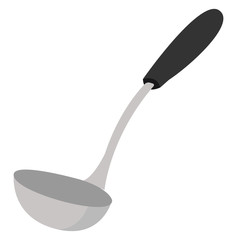 Poster - Ladle, illustration, vector on white background.