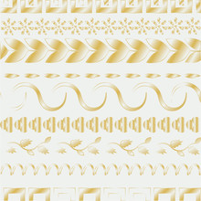 Golden Waves Pattern Print Background Design Version