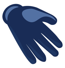 Sticker - Blue glove, illustration, vector on white background.