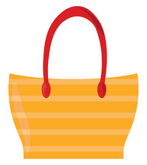 Poster - Hand bag, illustration, vector on white background.