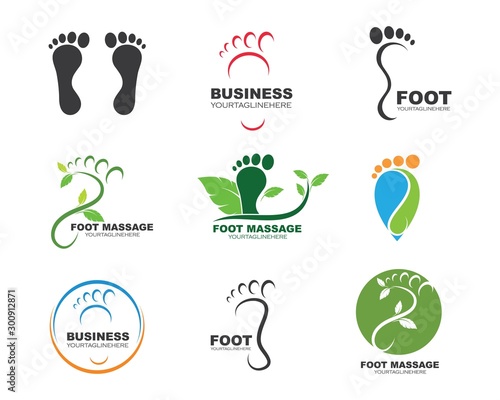 Foot Ilustration Logo Vector For Business Massage Therapist Design