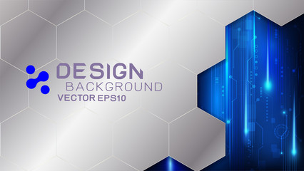 Wall Mural - vector design trendy and digital technology concept. frame border dimension with light movement and 