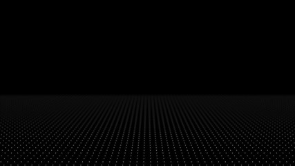 Wall Mural - Wave surface gateway of space tunnel portal with flickering light for future with grid wireframe wall dot line and circle swirl with door for digital space galaxy science technology abstract concept
