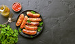 Barbecue sausage with fresh parsley