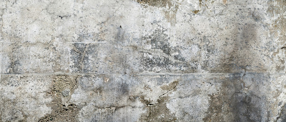 Wall Mural - Texture of old, grungy, gray and white concrete or cement wall for background