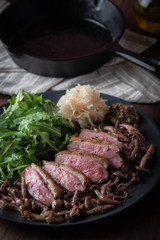 Poster - grilled duck breast with mushroom sauce