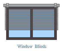 Window Blinds Are Horizontal Classical In Modern Design. Vector Illustration Isolated.