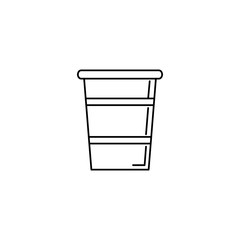 Canvas Print - Isolated cocktail glass icon line design