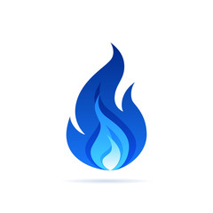 Wall Mural - gas fire flame, vector illustration in flat style