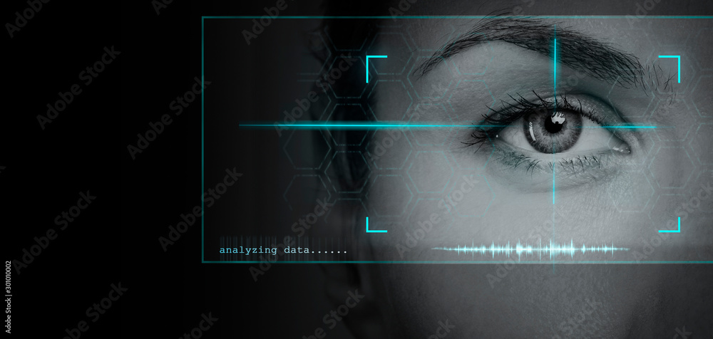 eye scan concept - obrazy, fototapety, plakaty 