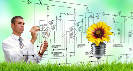 Wall Mural - The newest technology generation pure energy nature idea concept