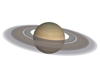 Wall Mural - high detailed planet saturn of solar system isolated. elements of this image furnished by nasa.