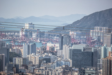 Hong Kong's dense urban and architectural landscape