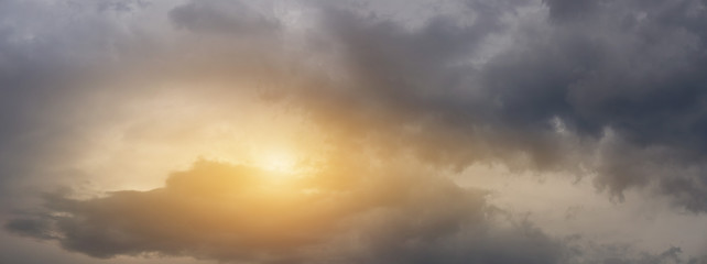 beautiful blue sky with clouds sunset background
