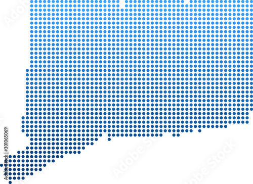 Fototapeta na szkło map of Connecticut