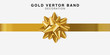 © Gilang Prihardono - Bows golden realistic Band / Ribbon design. Decorative gift isolated on white background