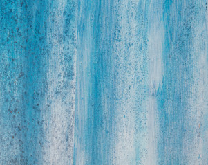 Wall Mural - The wall is painted with blue paint as an abstract background