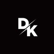DK Logo Letter Monogram Slash with Modern logo designs template