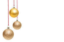Christmas Ornaments Isolated On A White Background.