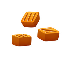 Set Of Caramel Toffee Candies, In Different Views