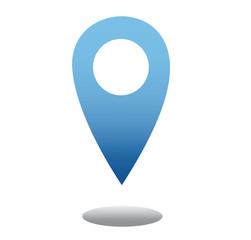 Pinpoint isolated icon. Pin point sign. Pin lokator icon  illustration template. Pinpoint symbol for website, gps navigator, apps, business card.