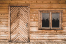 Door And Window Of Wooden House
