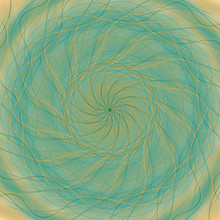Colorful Round Spiral Psychedelic Mandala Illustration