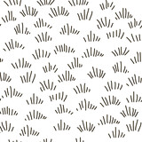 Fototapeta Dinusie - Seamless pattern of the black line grass doodle