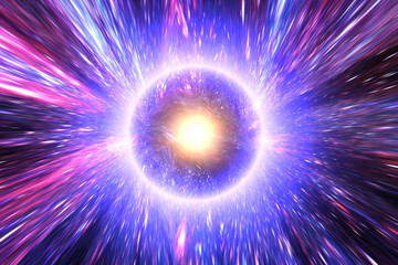 Wall Mural - big light ring in the center of universe. splash. big bang. the elements of this image furnished by 