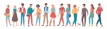 Young People Group Vector Illustration