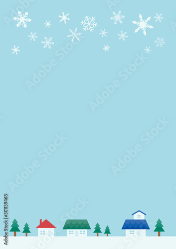 可愛いお家が並ぶのどかな冬の街並み 背景 Stock Vector Adobe Stock 可愛いお家が並ぶのどかな冬の街並み 背景 Stock Vector Adobe Stock