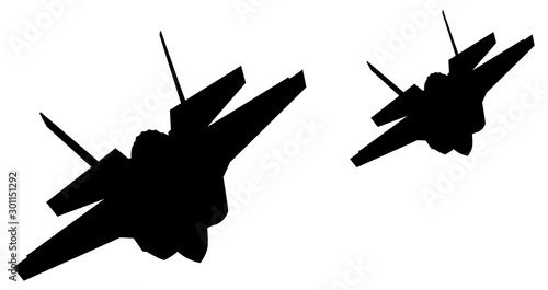 Cuadros en Lienzo Airstrike. Vector fighters