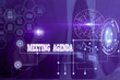 © Zofia - Conceptual hand writing showing Meeting Agenda. Concept meaning items that participants hope to accomplish at a meeting Picture photo network scheme with modern smart device