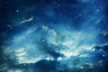 Wall Mural - night sky with stars.