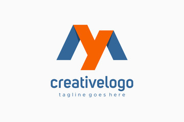 Logo Initial Letter MY or YM for Business. Real Estate, Architecture, Construction and Building Vector Design