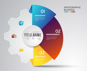 cog symbol teamwork for infographic.education and business concept design,used for banner,data,prese