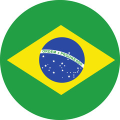 Brazil round flag vector illustration