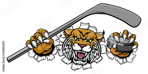 A wildcat ice hockey player...