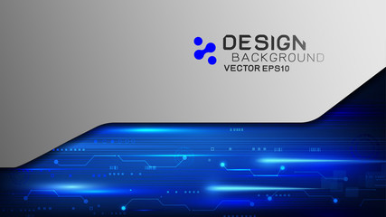 Wall Mural - vector design trendy and digital technology concept. frame border dimension with light movement and 
