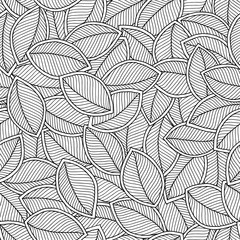 Canvas Print - Leaves coloring book pages. Hand drawn artwork.