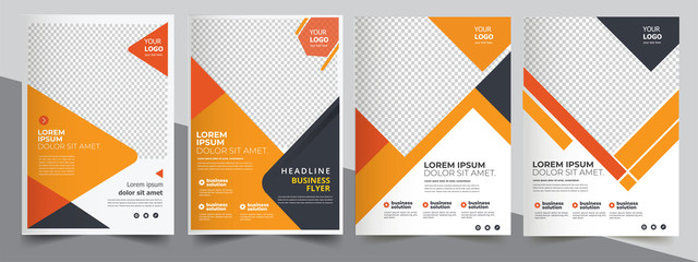 Brochure design, cover modern layout, annual report, poster, flyer set in A4