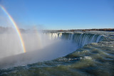 Fototapeta Nowy Jork - A double rainbow is seen over the Horseshoe Falls, Niagara Falls, Ontario.