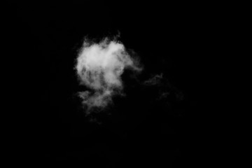 Wall Mural - white cloud with black background