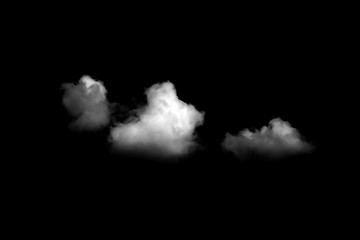 Wall Mural - white cloud with black background