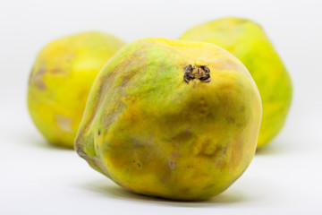 Fruit of the Eugenia stipitata called Araza and typical from the Amazon region in South America