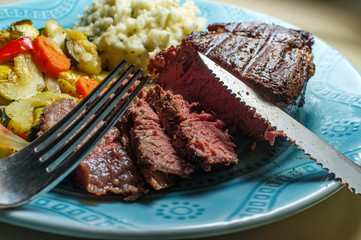 Canvas Print - Filet Mignon Steak Dinner